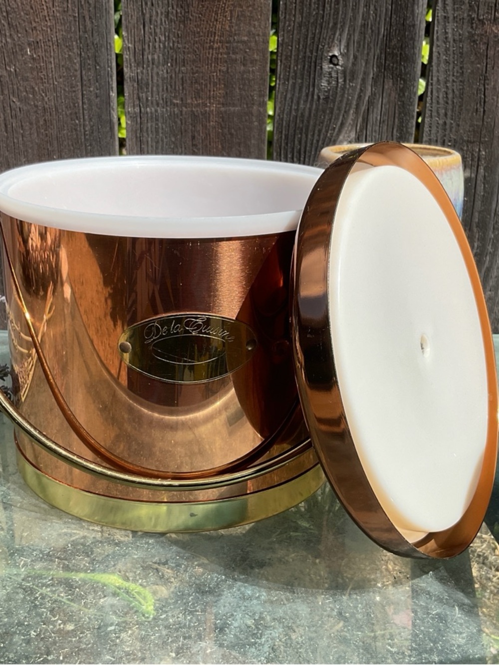 VTG 70s Copper & Brass Insulated Champagne ICE BUCKET De La Cuisine USA ATAPCO - Picture 9 of 15